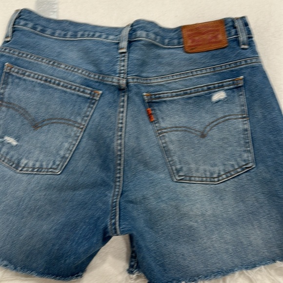 Levis Cut Off Shorts 31 Blue 517 shorts Light Wash Raw Hem - Picture 5 of 9
